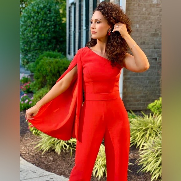 Custom designed one-of-a-kind, Gregory Ellenburg SILK jumpsuit. - Picture 2 of 5